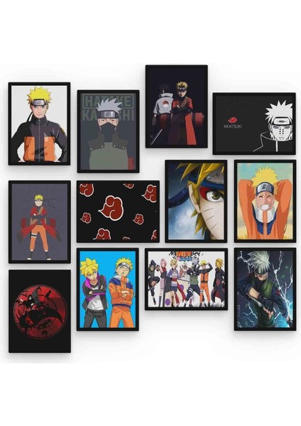 Naruto Uzumaki 12 Parça Mdf (Ahşap) Tablo Ofis Boyu