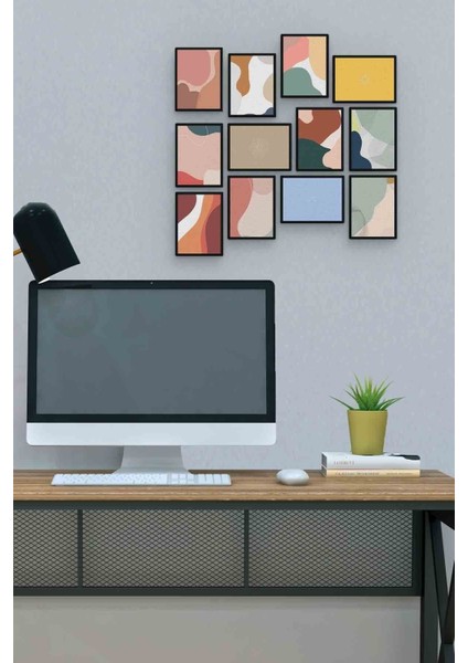 Renkler 12 Parça Mdf (Ahşap) Tablo Ofis Boyu