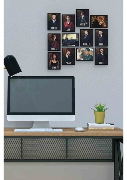 Peaky Blinders 12 Parça Mdf (Ahşap) Tablo Ofis Boyu