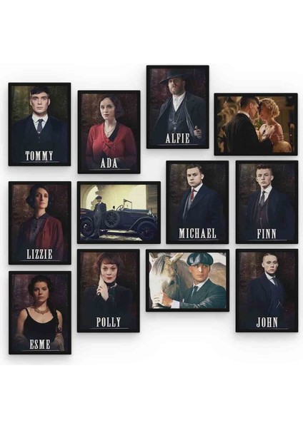 Peaky Blinders 12 Parça Mdf (Ahşap) Tablo Ofis Boyu