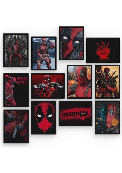 Deadpool 12 Parça Mdf (Ahşap) Tablo Ofis Boyu