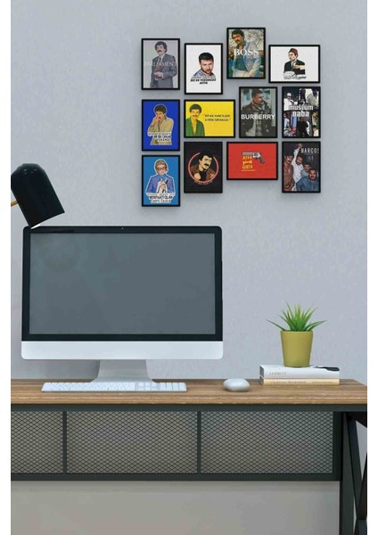 Arabesk 12 Parça Mdf (Ahşap) Tablo Ofis Boyu