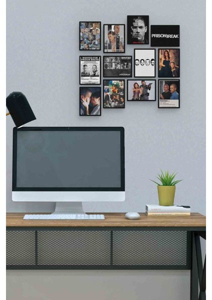 Prison Break 12 Parça Mdf (Ahşap) Tablo Ofis Boyu