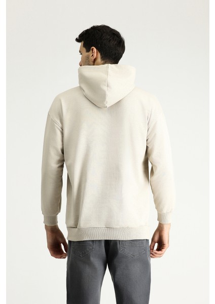 Kapüşonlu Oversize Pamuklu Sweatshirt