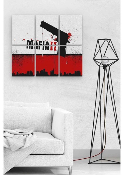 Mafia 6 Parça Ahşap Mdf Tablo NHL1294