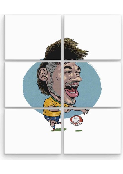 Neymar BLL1280 6 Parça Ahşap Mdf Tablo NHL5777 fiyatları