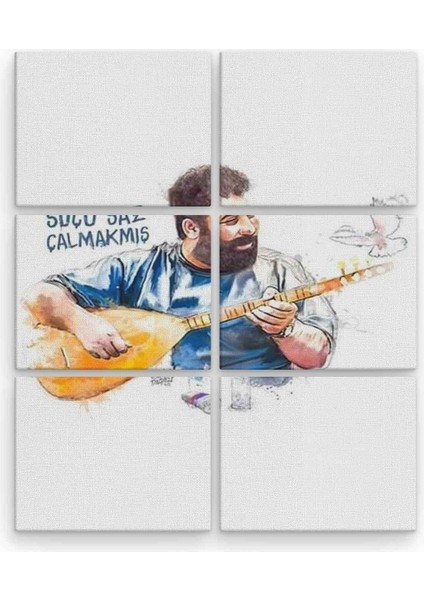 Ahmet Kaya 6 Parça Ahşap Mdf Tablo NHL3068 fiyatları