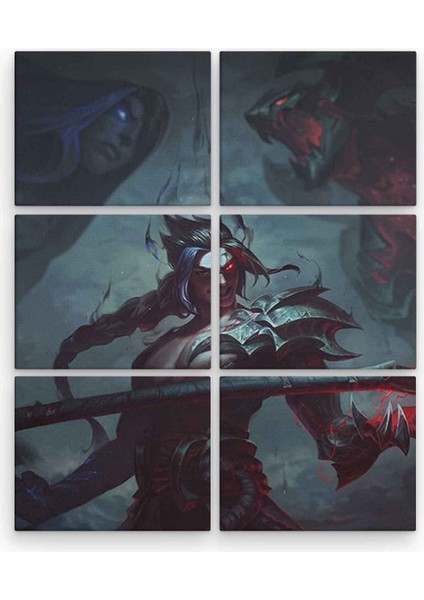 Lol Jungle 6 Parça Ahşap Mdf Tablo NHL2366