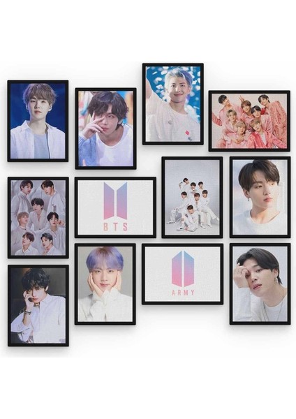 Bts 12 Parça Ahşap Mdf Tablo ZLLTB363