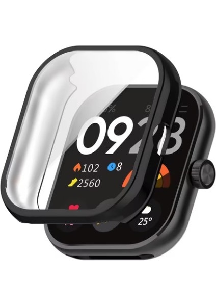 Xiaomi Redmi Watch 4 Uyumlu Tam Koruma Kasa ve Ekran Koruyucu Silikon Kılıf