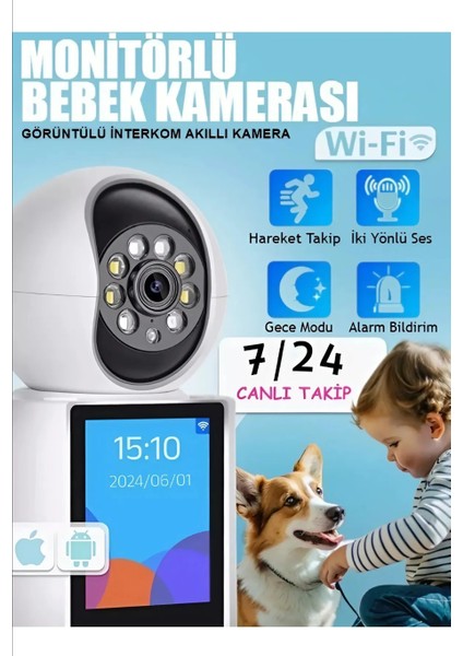 Full Hd 360° Akıllı Bebek Kamerası Iki Yönlü Ses Gece Görüşlü Güvenlik Kamerası fiyatları