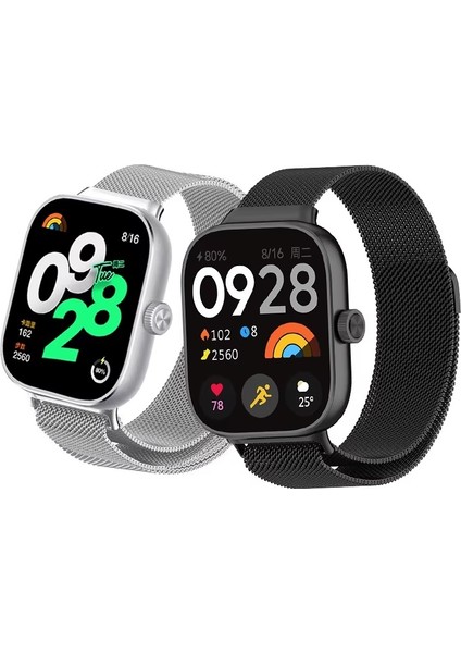 Xiaomi Smart Band 9 Pro / 8 Pro Uyumlu Manyetik Mıknatıslı Hasır Metal Kordon Milanese