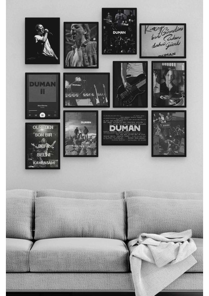 Duman 12 Parça Ahşap Mdf Tablo ZLLTB421