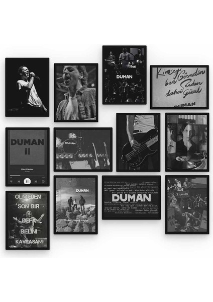 Duman 12 Parça Ahşap Mdf Tablo ZLLTB421