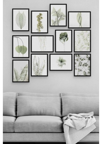Soluk Çiçekler 12 Parça Ahşap Mdf Tablo ZLLTB190