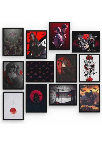 Naruto Itachi 12 Parça Ahşap Mdf Tablo ZLLTB213