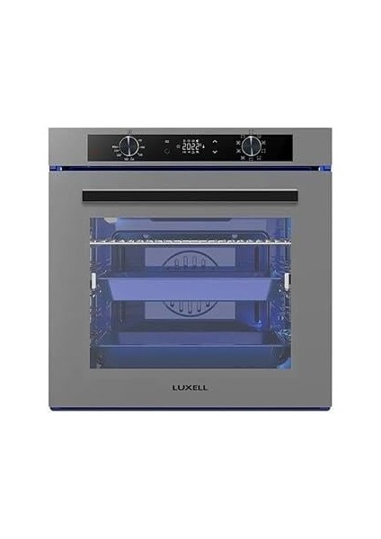 Luxell 88 Litre A-68 Sgf3 Platinum Metalik Gri Ankastre 9+1 Programlı Dijital Fırın