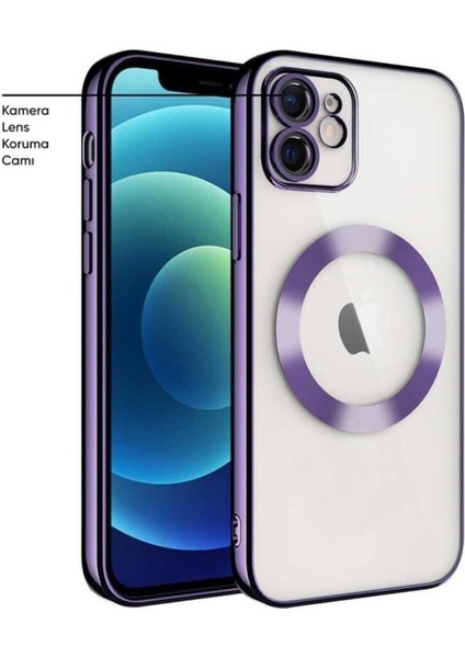 Apple iPhone 11 Uyumlu Kılıf Glint Silikon Kılıf Derin Mor