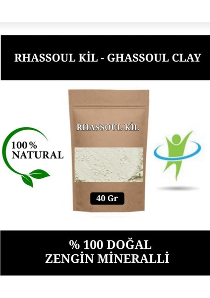 Rhassoul Kil 40 gr (Ghassoul Kil) Rhassoul Kil Maskesi Rhassoul Toz Kil.