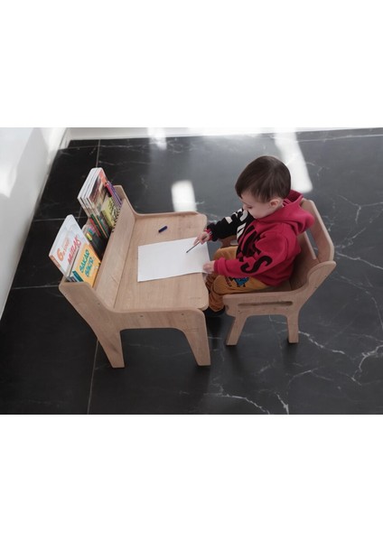 Mukotoys Montessori Çocuk Etkinlik Masa Sandalye Seti 2-10 Yaş Için fırsatları