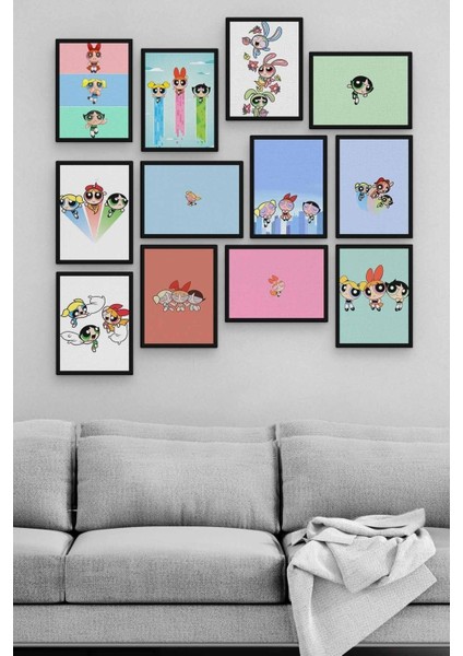 Powerpuff Girls 12 Parça Ahşap Mdf Tablo ZLLTB151