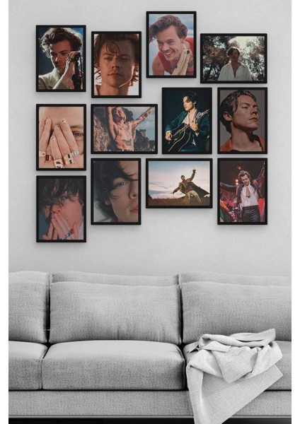 Harry Styles 12 Parça Ahşap Mdf Tablo ZLLTB222