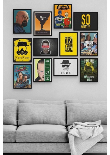 Breaking Bad 12 Parça Ahşap Mdf Tablo ZLLTB374