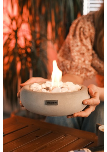 Masa Üstü Şömine ( Lots ) Ateş Çukuru 500ML Bioethanol Şömine Yakıtı Hediye Minimalist Tasarım