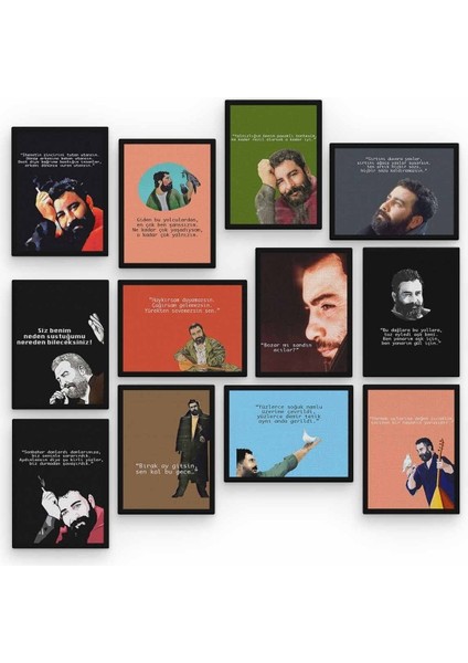 Ahmet Kaya 12 Parça Ahşap Mdf Tablo ZLLTB192 fiyatları