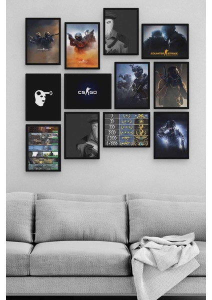 Cs Go 12 Parça Ahşap Mdf Tablo ZLLTB201