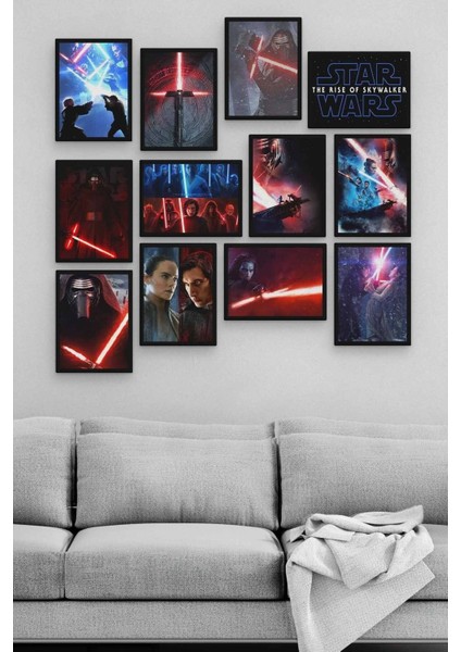 Star Wars 12 Parça Ahşap Mdf Tablo ZLLTB337