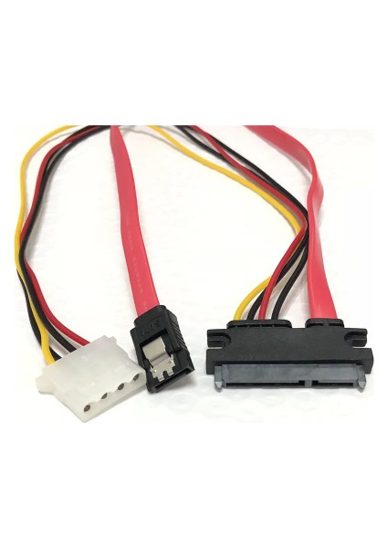 1 Metre 22 Pin Sata Data 7 Pin Sata Molex Power Kablo