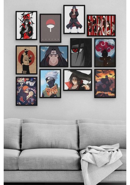 Itachi Uchiha 12 Parça Ahşap Mdf Tablo ZLLTB379