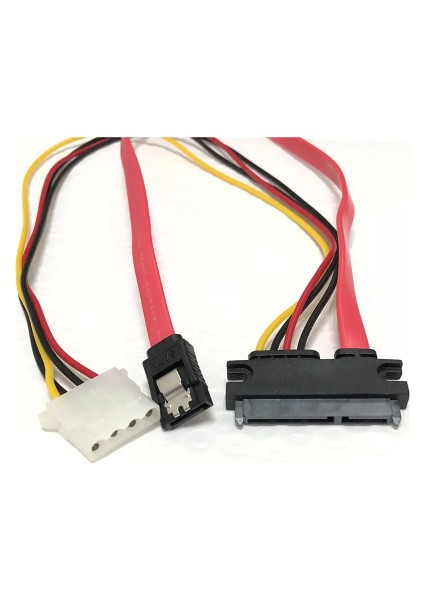 1 Metre 22 Pin Sata Data Power 7 Pin Sata Molex Power