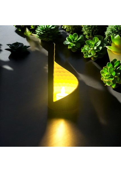 Modern Tasarım Bal Peteği LED Mumluk | 3D Baskı & Özel Ambiyans Işığı fiyatları