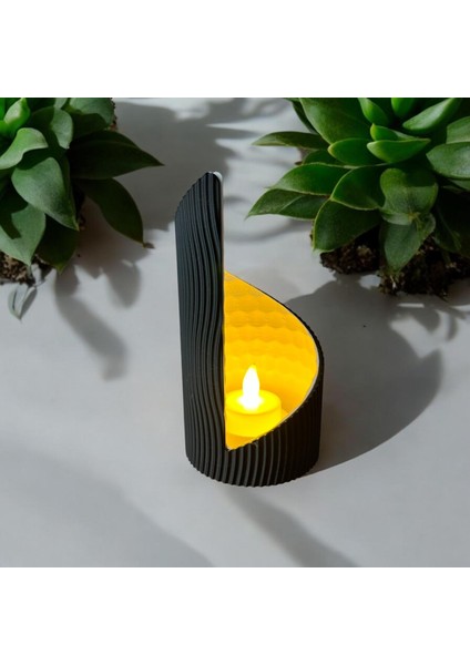 Modern Tasarım Bal Peteği LED Mumluk | 3D Baskı & Özel Ambiyans Işığı indirimleri