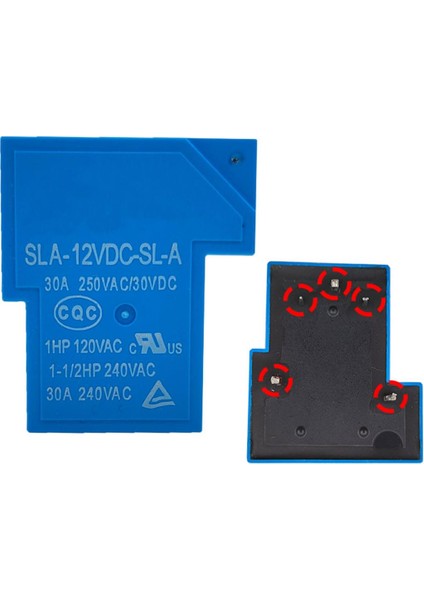 12V 30A Röle T Tip SLA-12VDC-SL-A - 5 Pin Mavi