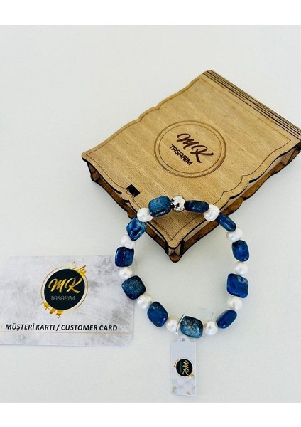 Gerçek İnci -Lapis Lazuli Bileklik MKT.1.048