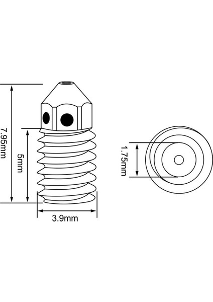 Bambu Lab A1-A1 Mini Pirinç Nozzle 500°C(0.6MM)