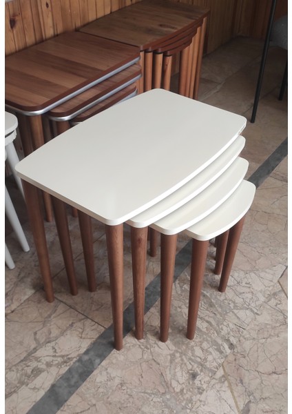 4'lü Mdf Lam Zigon Sehpa Takımı