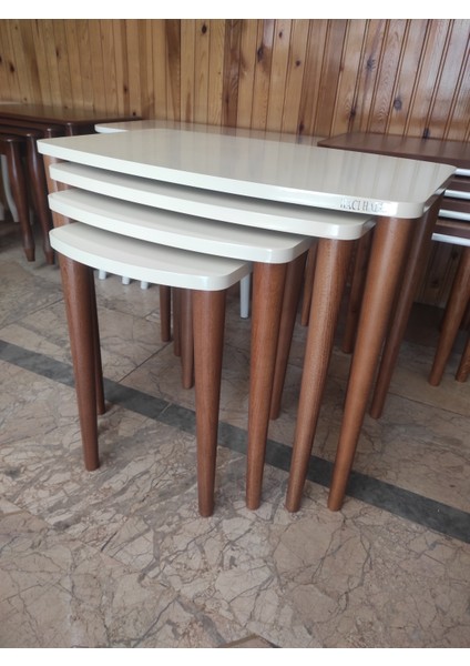 4'lü Mdf Lam Zigon Sehpa Takımı modelleri