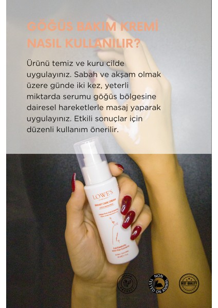 Göğüs Toparlayıcı ve C Vitamini ile Zenginleştirilmiş Bakım Kremi 50 ml ve Serum 30 ml