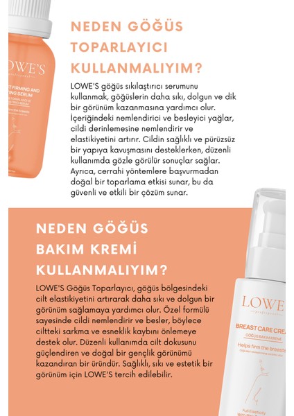 Göğüs Toparlayıcı ve C Vitamini ile Zenginleştirilmiş Bakım Kremi 50 ml ve Serum 30 ml