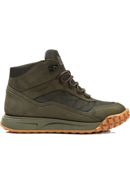 Erkek Haki Hakiki Deri Sneaker Bot 3K1SB00490