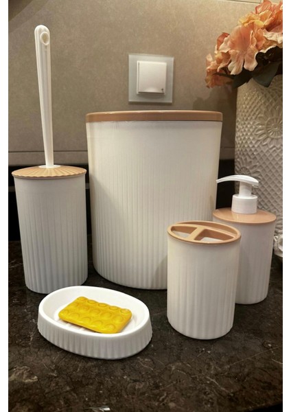 5'li Banyo Seti, Şık Tasarımlı Lüks Banyo Takımı, Yerli Üretim
