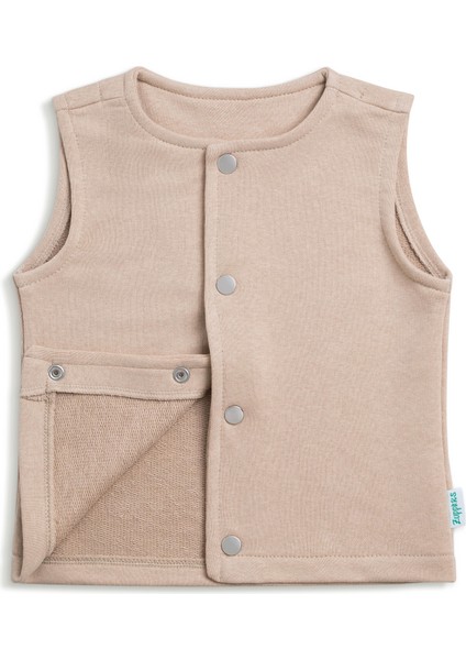 Çıtçıtlı Pamuk Bebek Çocuk Yelek fırsatları