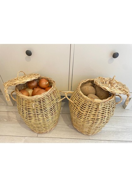 Beyaz Atölyem Hasır Patates Soğan Sepeti 2 Li modelleri