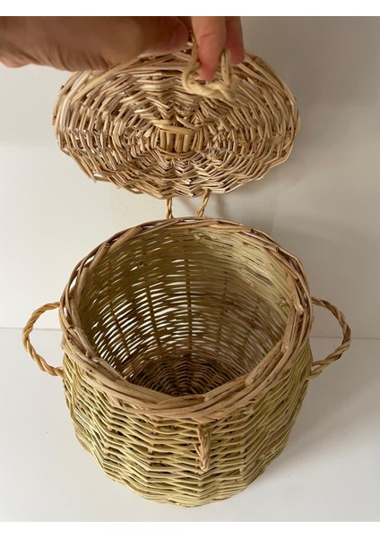 Beyaz Atölyem Hasır Patates Soğan Sepeti 2 Li