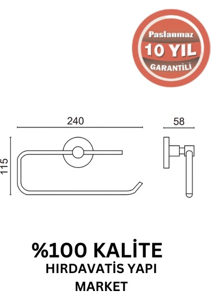 Paslanmaz Pirinç Flora Açık Kağıt Havluluk Mat Siyah fiyatları