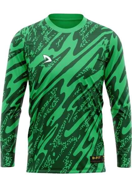 Erkek Uzun Kollu Yeşil Nefes Alabilen Kaleci Forması ve Şortu Goalkeeper Jersey Gk DMNF5587 fırsatları